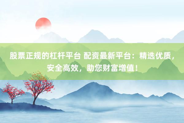 股票正规的杠杆平台 配资最新平台：精选优质，安全高效，助您财富增值！
