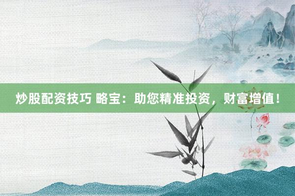 炒股配资技巧 略宝：助您精准投资，财富增值！