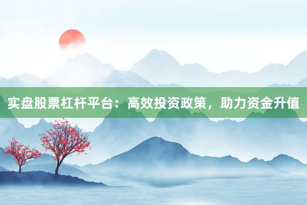 实盘股票杠杆平台：高效投资政策，助力资金升值