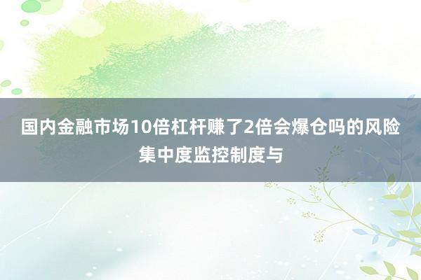 国内金融市场10倍杠杆赚了2倍会爆仓吗的风险集中度监控制度与