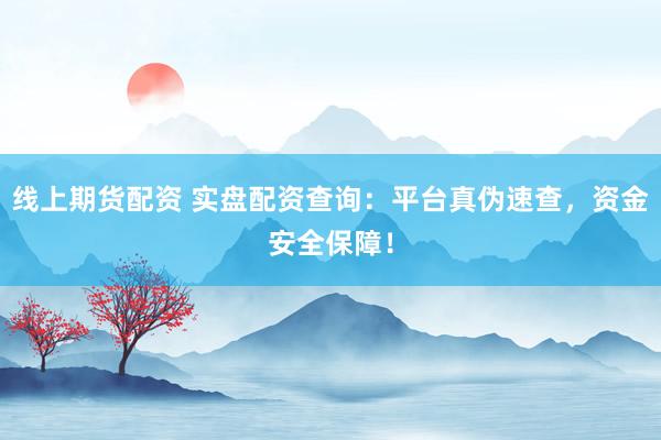 线上期货配资 实盘配资查询：平台真伪速查，资金安全保障！