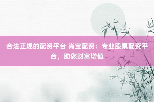 合法正规的配资平台 尚宝配资：专业股票配资平台，助您财富增值