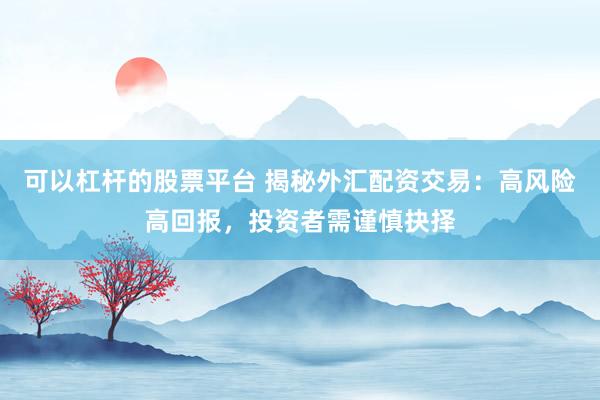 可以杠杆的股票平台 揭秘外汇配资交易：高风险高回报，投资者需谨慎抉择