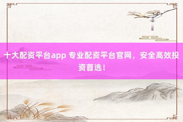 十大配资平台app 专业配资平台官网，安全高效投资首选！